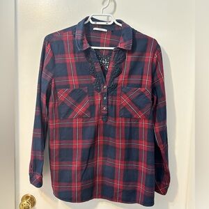ENC Red and Blue Plaid Button Down Shirt